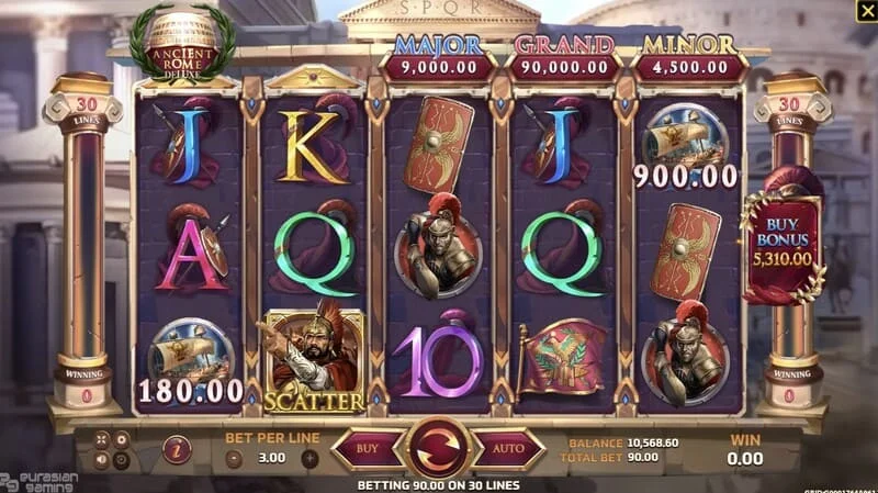 Ancient Rome Deluxe AI - οθόνη μπόνους με επιπλέον βραβεία