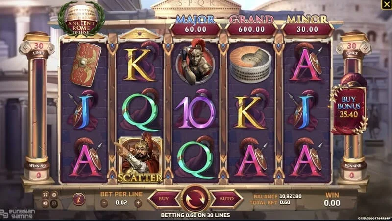 Ancient Rome Deluxe AI - Scatter και δωρεάν περιστροφές